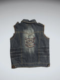 Samtec Plaid Patchwork Denim Vest Women (M)