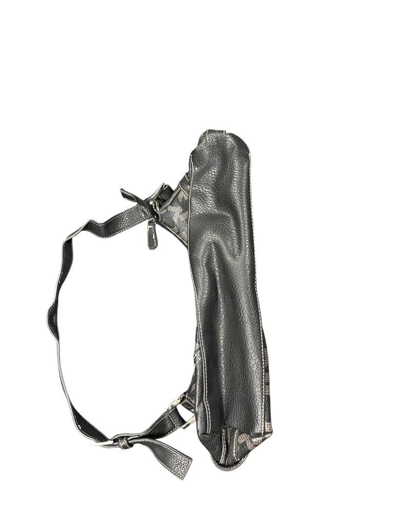 NY Monogram Black Shoulder Bag (ONESIZE)