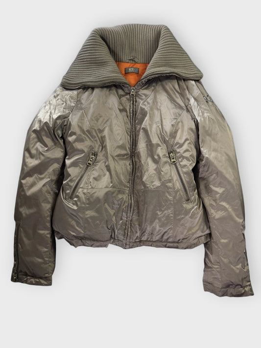 Iceberg Metallic Grey Bomber Jacket Women (XXL)