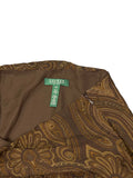 Vintage Brown Paisley Silk Skirt (S)