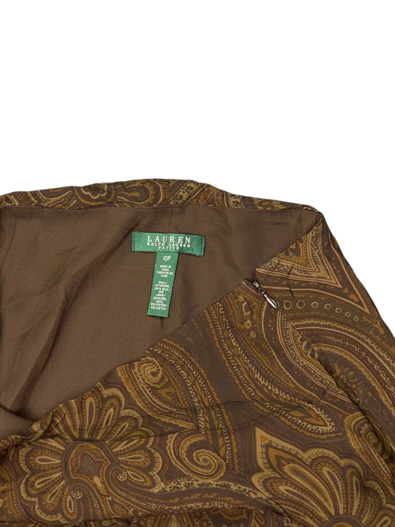 Vintage Brown Paisley Silk Skirt (S)