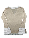 Passion Concept Beige Draped Dress Top (L)