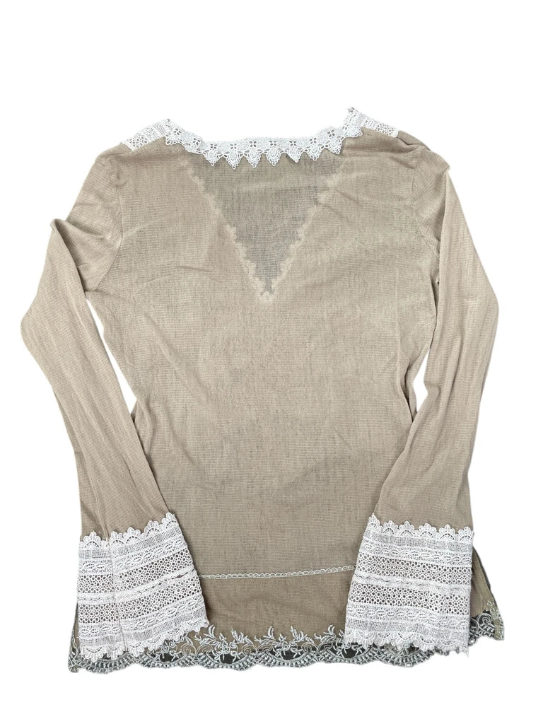 Passion Concept Beige Draped Dress Top (L)