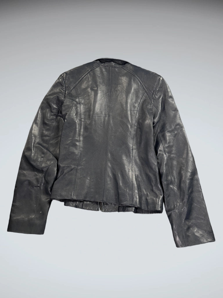 Cosan Blue Genuine Leather Jacket Women (M)
