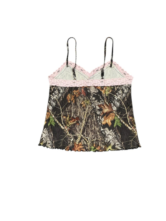 Nature Pattern Lingerie Top with Pink Detail (M)