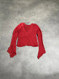 red lace long sleeve top (S)