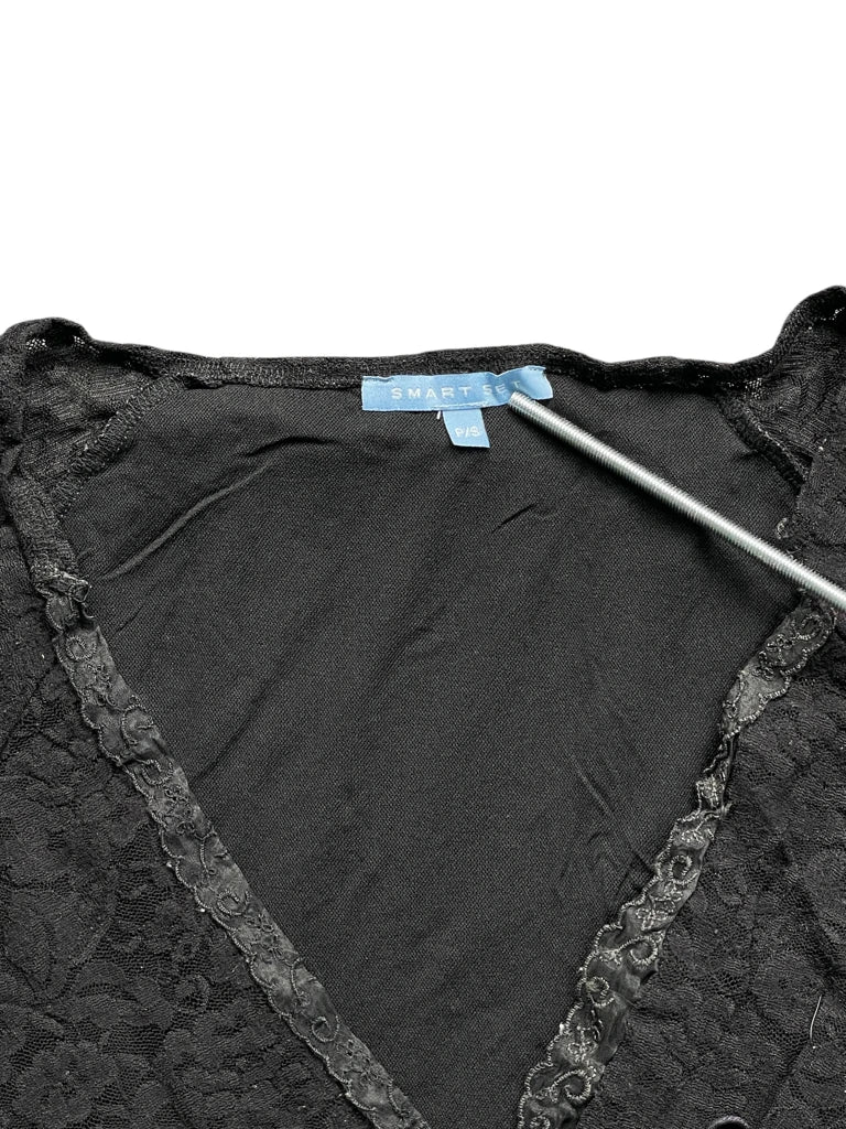 Black Lace Bow Detail Top (S)