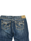 Dark Wash Bootcut Jeans with Signature Embroidery (XL)