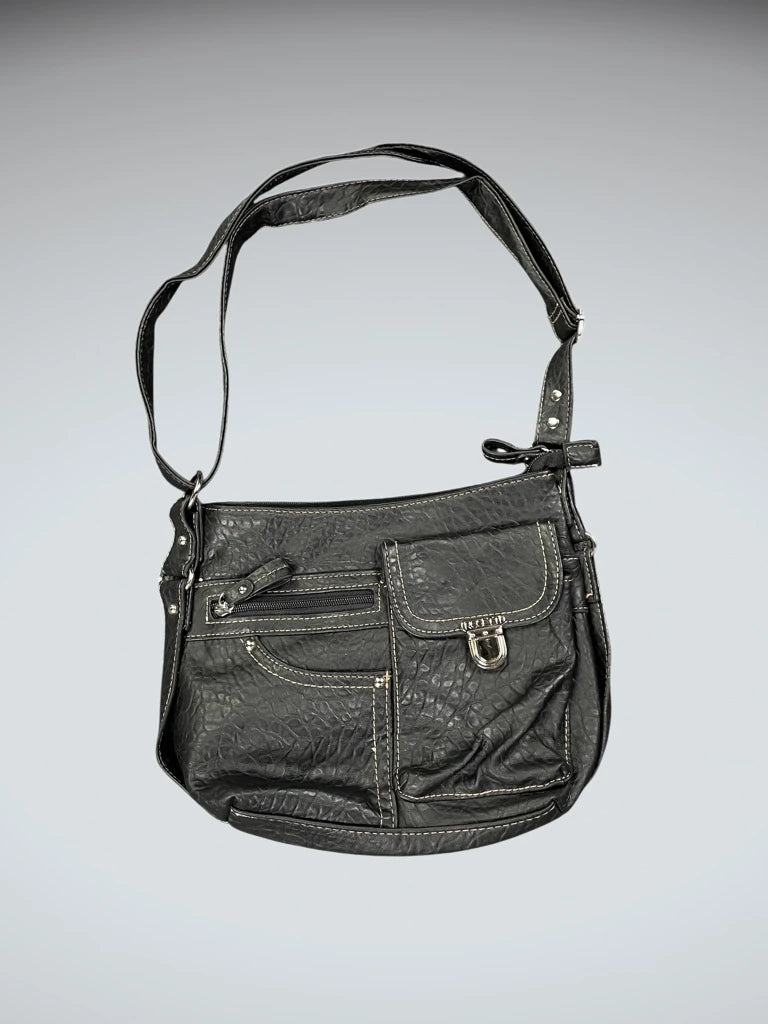 Black Multi Pocket Shoulder Bag (ONESIZE)