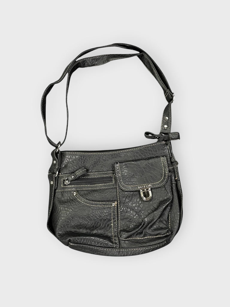 Black Multi Pocket Shoulder Bag (ONESIZE)
