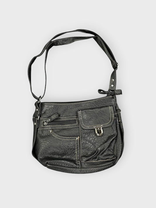 Black Multi Pocket Shoulder Bag (ONESIZE)