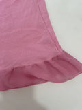 Pink Lace Trim Peplum Camisole (M)