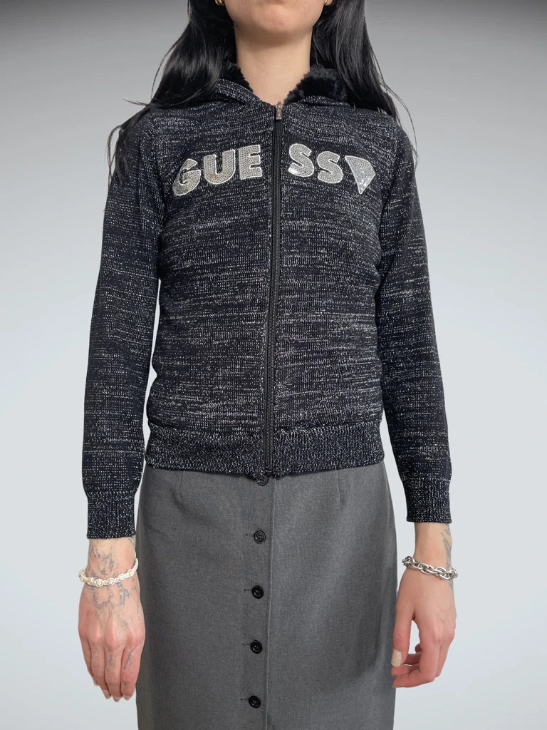 guess sweatshirt with fur (S)