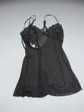 Sultry Black Lace Babydoll Lingerie Top (XS)
