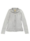 Ruff Hewn Grey Ribbed Full-Zip Cardigan (M)