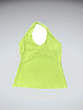 Suzy Lime Halter Neck Vintage Top (S)