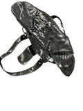 Black Shiny Snakeskin Effect Bag (ONESIZE)