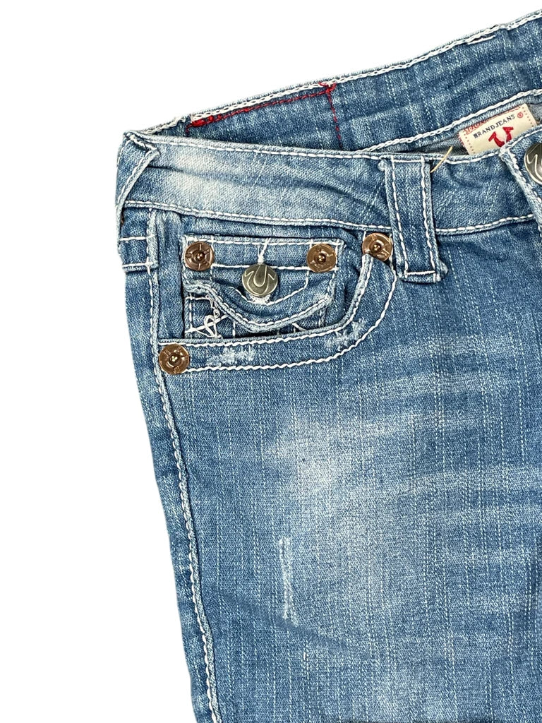 True Religion Light Wash Cutoff Denim Hotpants (S)