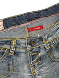 light washed denim hotpants (M)