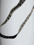 Edgy Studded Western Black Leather Belt (ONESIZE)