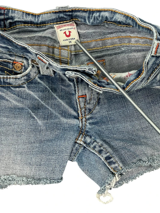 True Religion Light Wash Cutoff Denim Hotpants (XS)