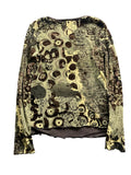 Abstract Nature Velvet Top (M)