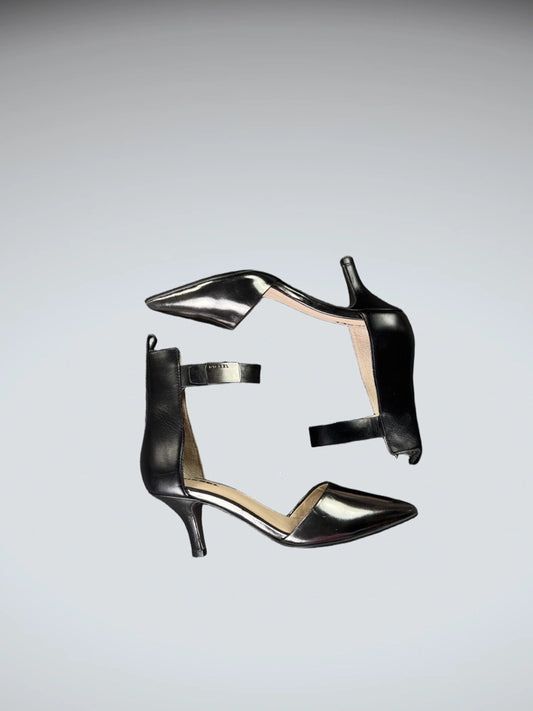 Edgy Diesel Black Kitten Heel Pumps (37)