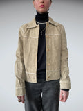 Beige Leather Jacket