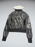 Maralyn & Me Black Faux Leather Hooded Jacket Women (M)
