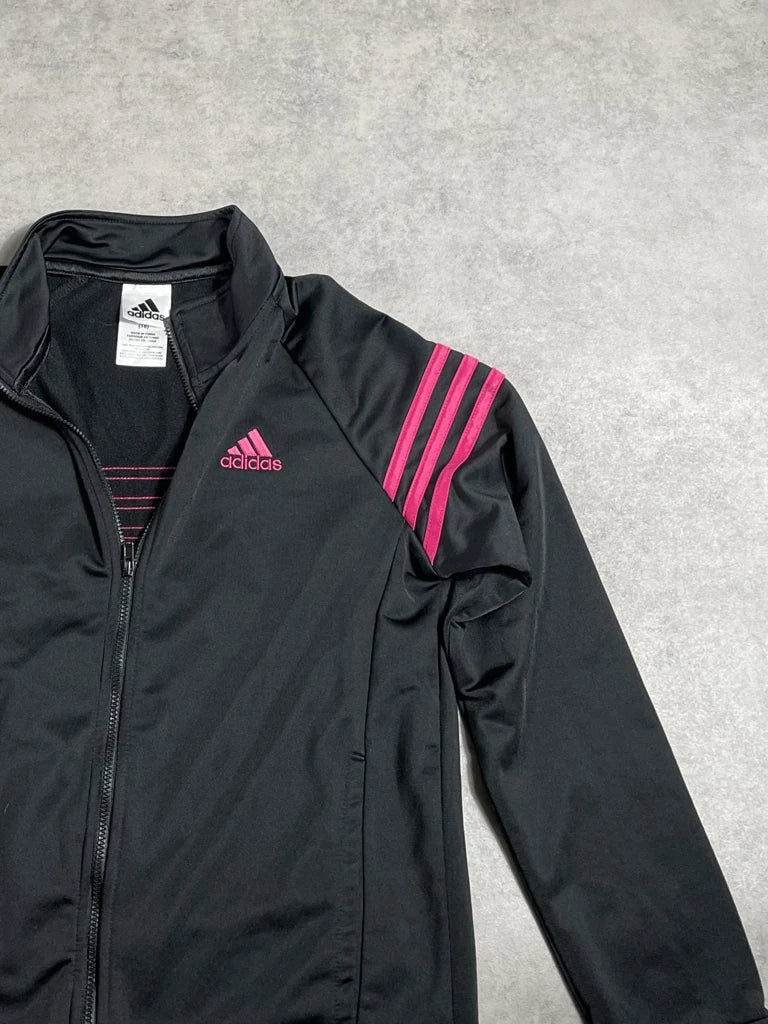 adidas sweatshirt with fuchsia stripes (M)