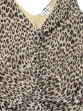 Beige Leopard Ruched Top (L)