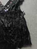 Black silk top