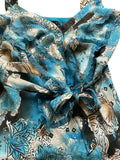 Ocean Bloom Tie Top (S)