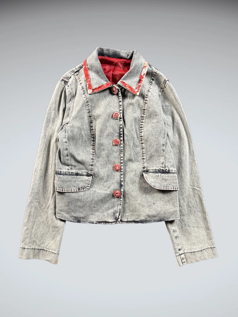 Light Blue Oversized Vintage Denim Jacket (M)