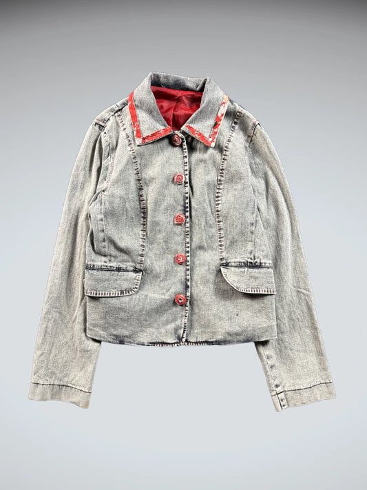Light Blue Oversized Vintage Denim Jacket (M)