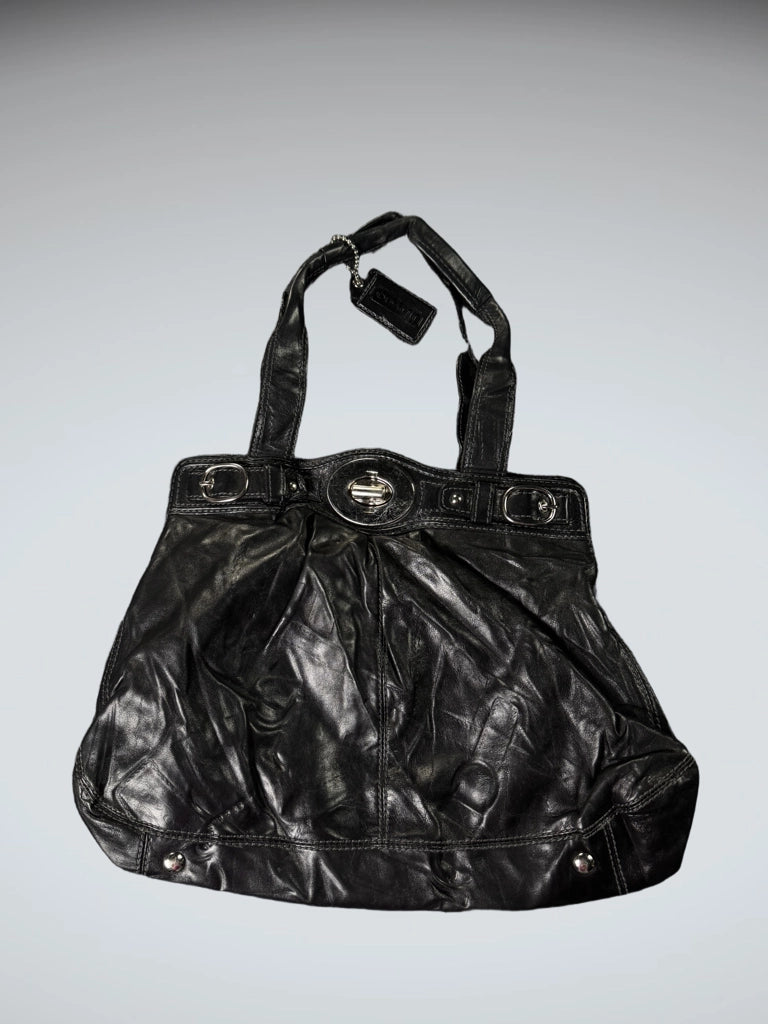 Classic Coach Black Hobo Leather Bag (ONESIZE)