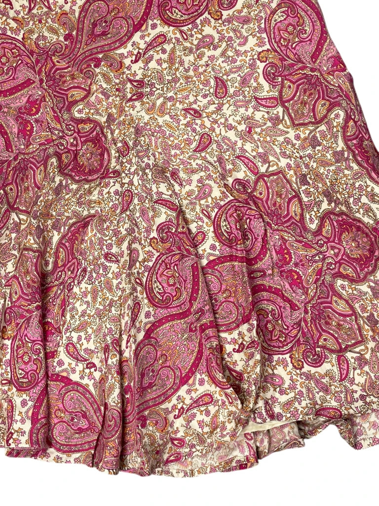 Paisley Bloom Cotton Skirt (S)
