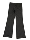 Black Pinstripe Flared Suit Trousers (S)