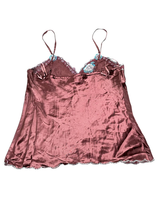 Dark purple flower detail top (M)