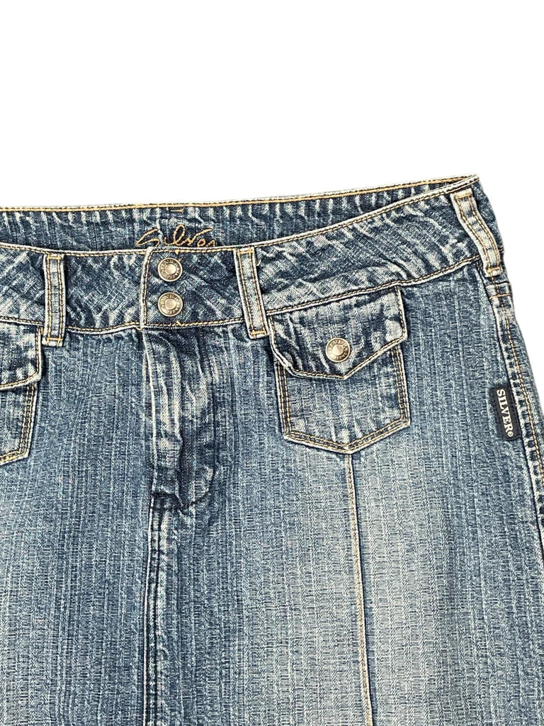 Silver Jeans Classic Denim Skirt (L)