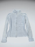 Turquoise Knit Zip-Up Cardigan (S)