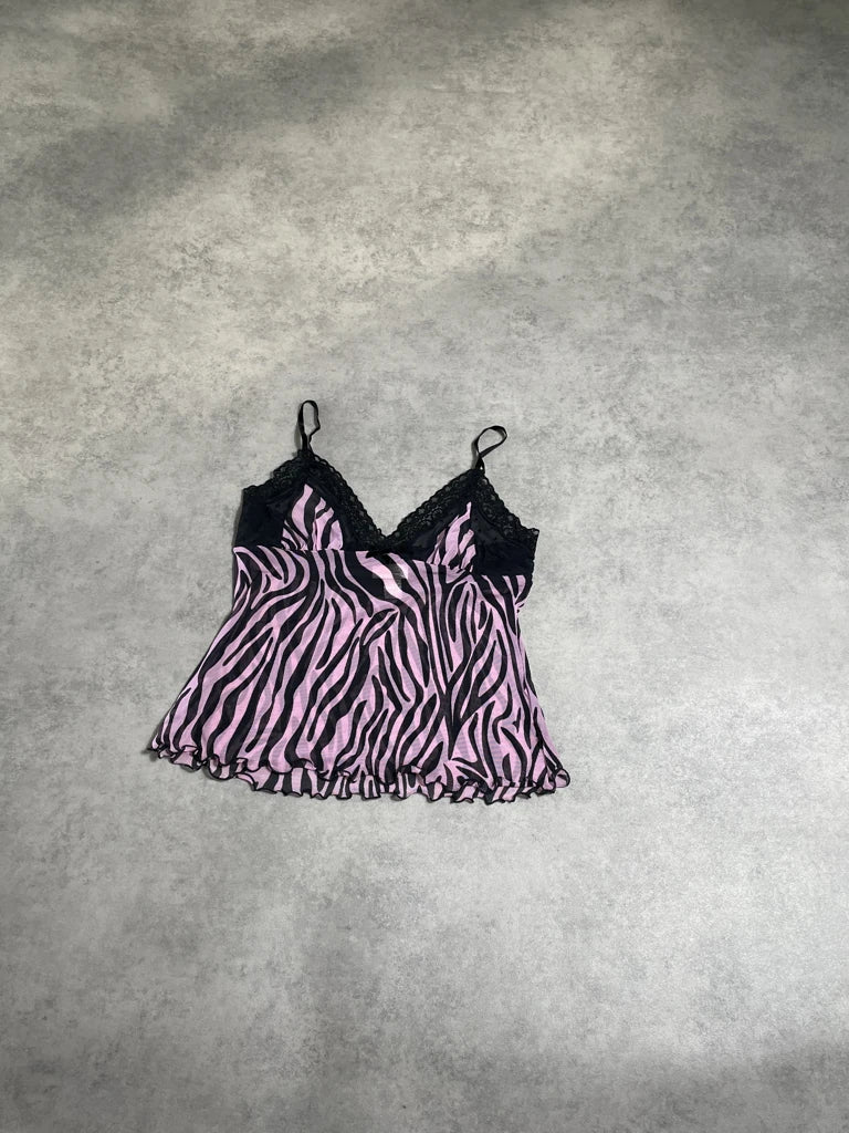 pink tiger print top (S)