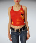 Red Graphic Spaghetti Strap Top (XS)