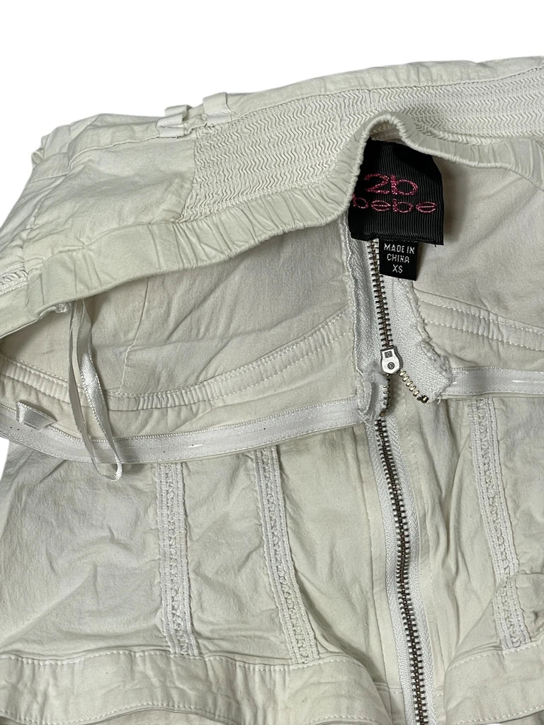 white zipper bustier top (XS)