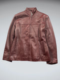 Burgundy Genuine Leather Jacket (M)