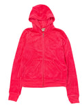 Pink Juicy Couture Velour Hoodie with Malibu Couture Graphic (L)