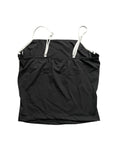 Black and White Contrast Strap Top (S)