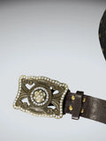Statement Studded Dark Brown Belt (ONESIZE)