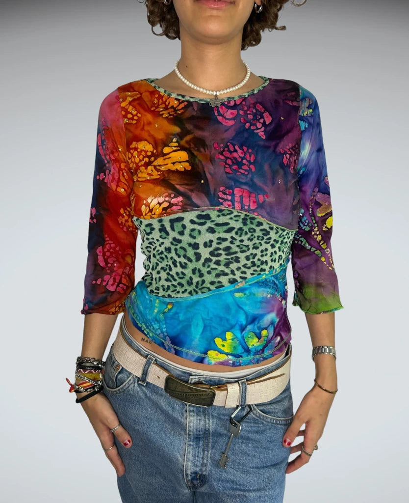 Colorful print top