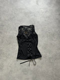 2000s chic rhinestones top